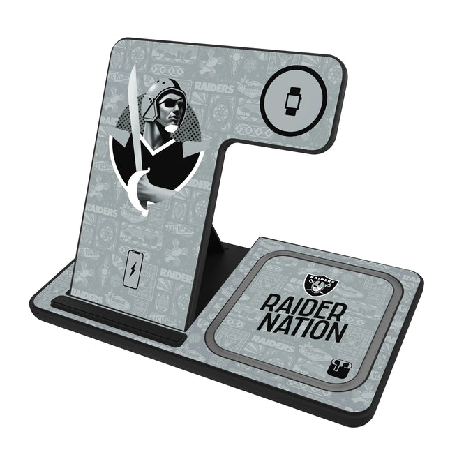 Las Vegas Raiders Deco 3 in 1 Charging Station