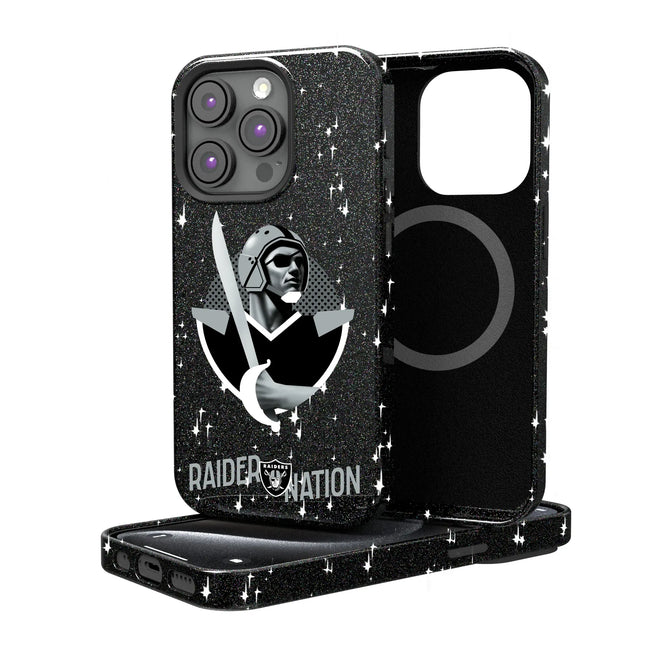 Las Vegas Raiders Deco Black Bling Phone Case for Apple iPhone