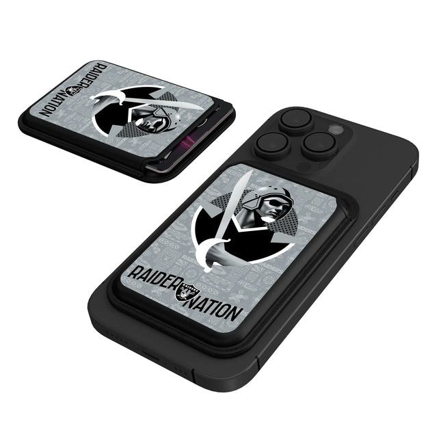 Las Vegas Raiders Deco Black Magnetic Credit Card Wallet