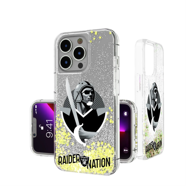 Las Vegas Raiders Deco Glitter Phone Case for Apple iPhone