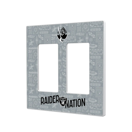 Las Vegas Raiders Deco Hidden-Screw Light Switch Plate
