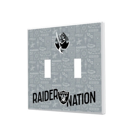 Las Vegas Raiders Deco Hidden-Screw Light Switch Plate