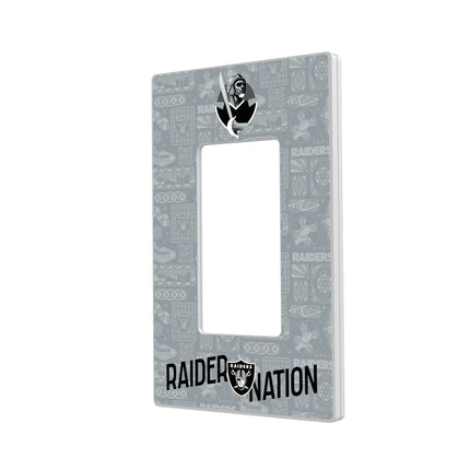 Las Vegas Raiders Deco Hidden-Screw Light Switch Plate