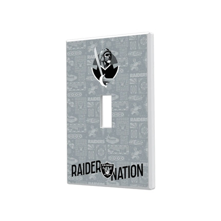 Las Vegas Raiders Deco Hidden-Screw Light Switch Plate