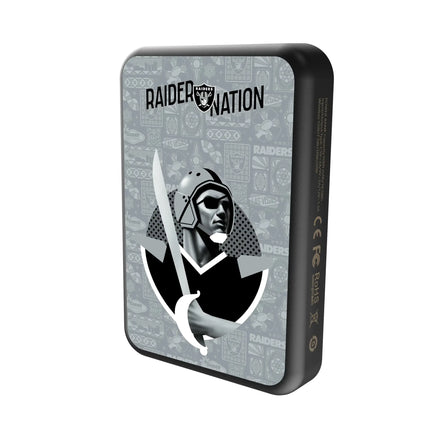 Las Vegas Raiders Deco Wireless Mag Power Bank