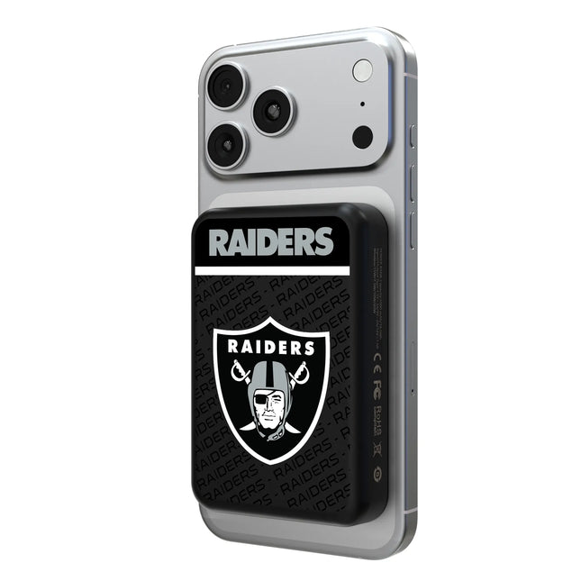 Las Vegas Raiders Endzone Plus Wireless Mag Power Bank