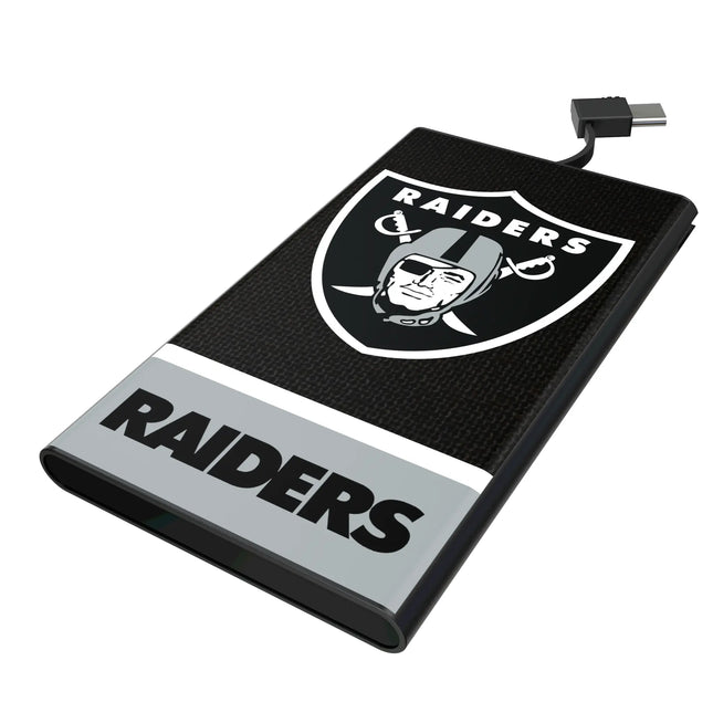 Las Vegas Raiders Endzone Solid 5000mAh Flat Powerbank