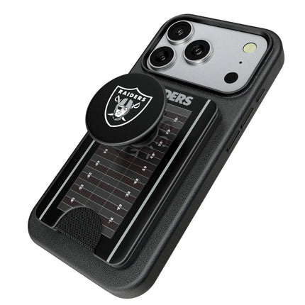 Las Vegas Raiders Field PopSockets MagSafe-Compatible PopWallet+