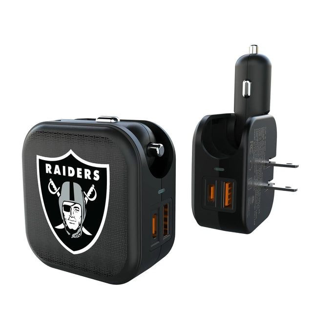 Las Vegas Raiders Linen 2 in 1 USB A/C Charger