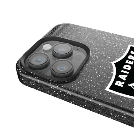 Las Vegas Raiders Linen Black Bling Phone Case for Apple iPhone