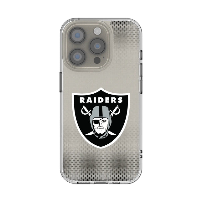 Las Vegas Raiders Linen Clear Phone Case for Apple iPhone