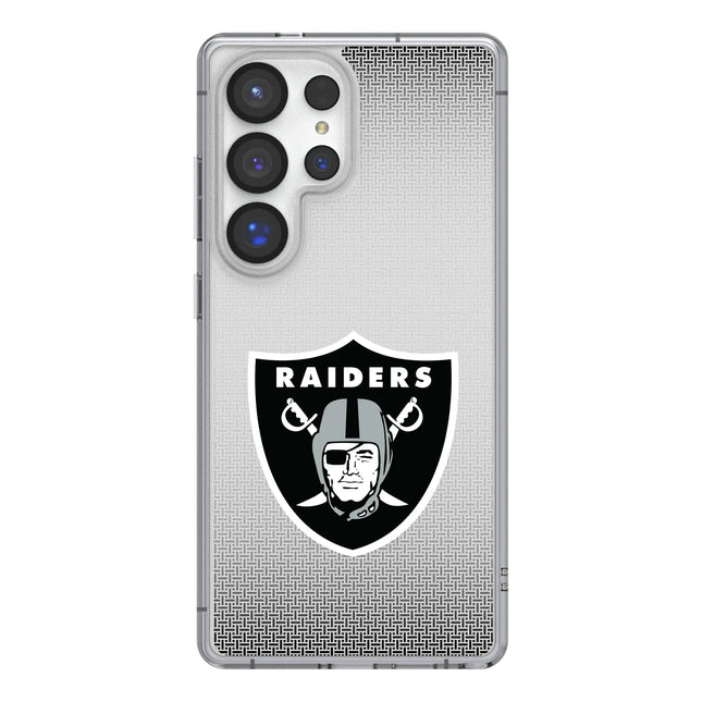 Las Vegas Raiders Linen Clear Phone Case for Samsung Galaxy