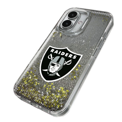 Las Vegas Raiders Linen Glitter Phone Case for Apple iPhone