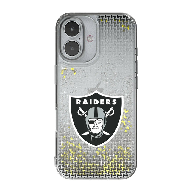 Las Vegas Raiders Linen Glitter Phone Case for Apple iPhone