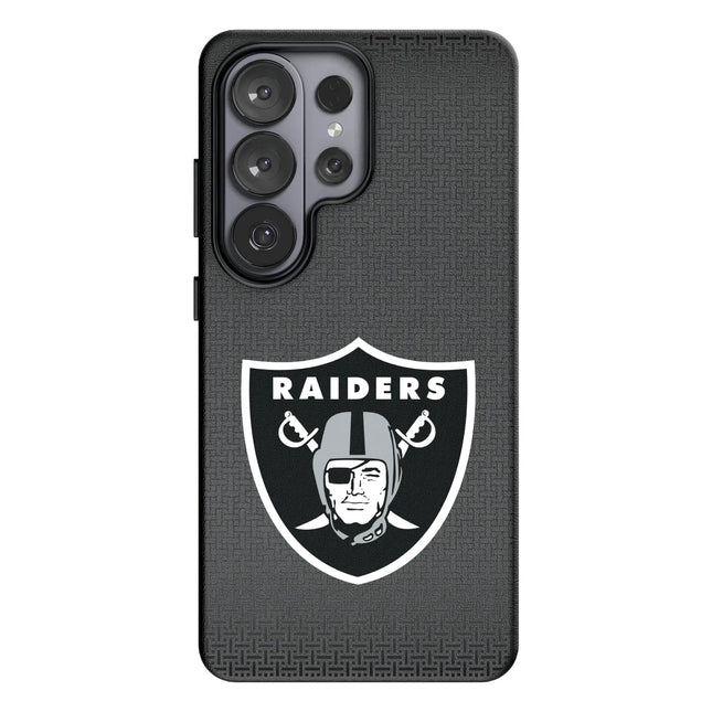 Las Vegas Raiders Linen MagSafe Compatible Phone Case for Samsung Galaxy