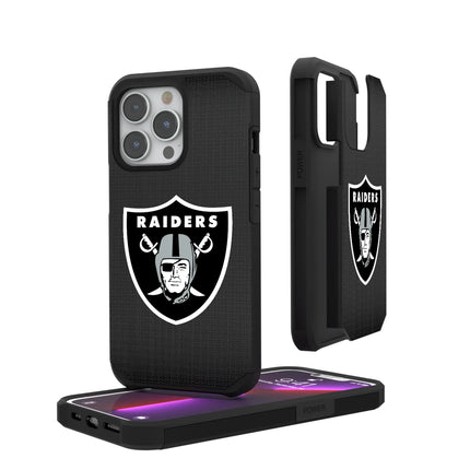 Las Vegas Raiders Linen Rugged Phone Case for Apple iPhone