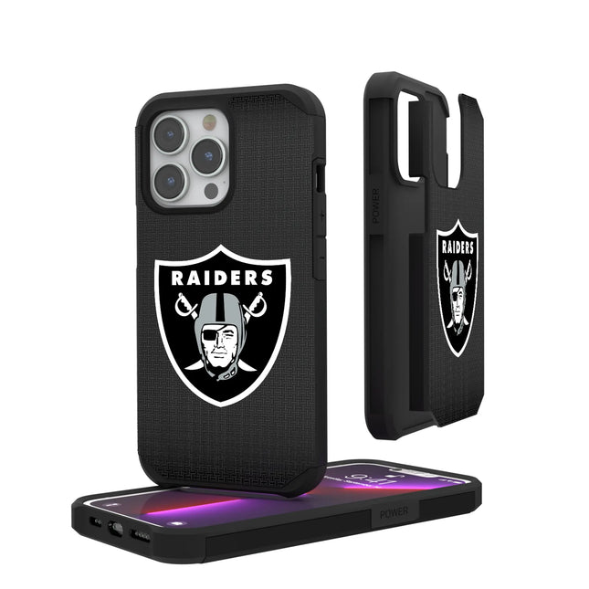 Las Vegas Raiders Linen Rugged Phone Case for Apple iPhone