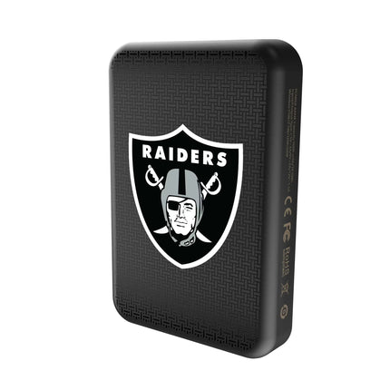 Las Vegas Raiders Linen Wireless Mag Power Bank