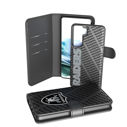 Las Vegas Raiders Monocolor Tilt Wallet Phone Case for Apple iPhone