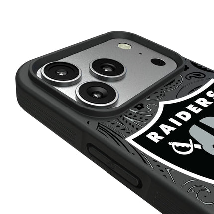 Las Vegas Raiders Paisley Bump Phone Case for Apple iPhone