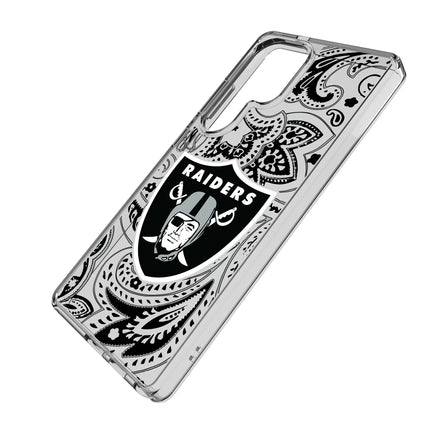 Las Vegas Raiders Paisley Clear Phone Case for Samsung Galaxy