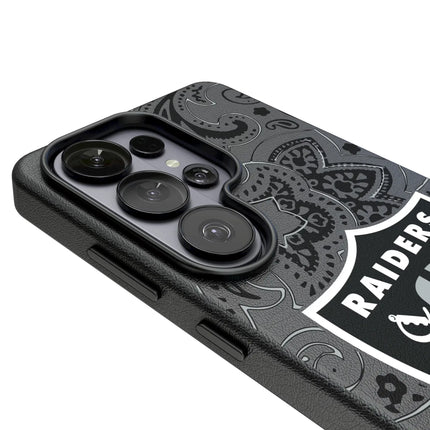 Las Vegas Raiders Paisley MagSafe Compatible Phone Case for Samsung Galaxy