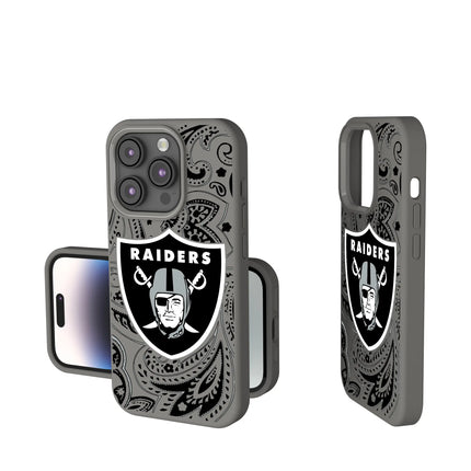 Las Vegas Raiders Paisley Soft Touch Phone Case for Apple iPhone
