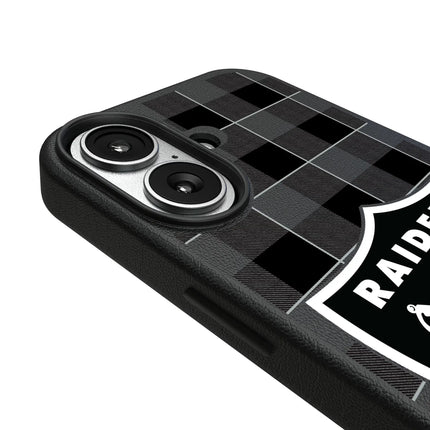 Las Vegas Raiders Plaid MagSafe Compatible Phone Case for Apple iPhone