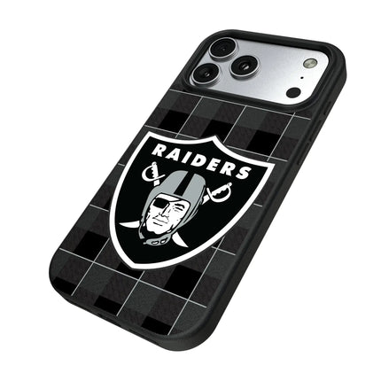 Las Vegas Raiders Plaid MagSafe Compatible Phone Case for Apple iPhone