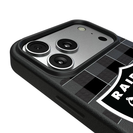 Las Vegas Raiders Plaid MagSafe Compatible Phone Case for Apple iPhone