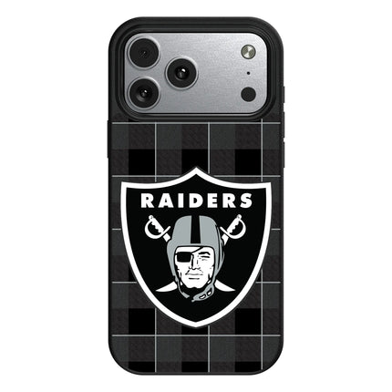 Las Vegas Raiders Plaid MagSafe Compatible Phone Case for Apple iPhone