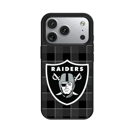 Las Vegas Raiders Plaid MagSafe Compatible Phone Case for Apple iPhone