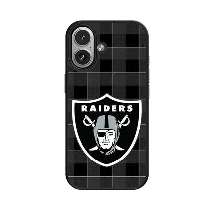 Las Vegas Raiders Plaid MagSafe Compatible Phone Case for Apple iPhone