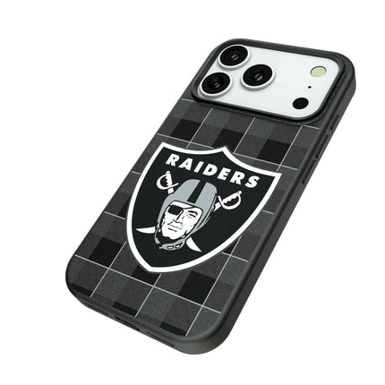 Las Vegas Raiders Plaid MagSafe Compatible Phone Case for Apple iPhone