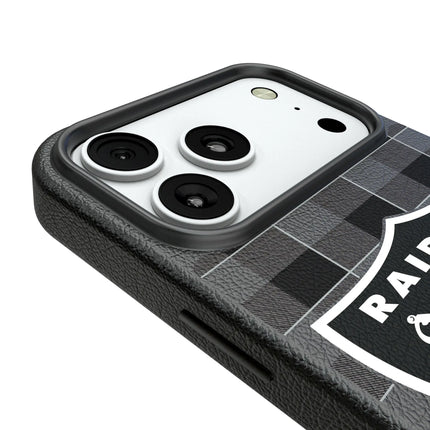 Las Vegas Raiders Plaid MagSafe Compatible Phone Case for Apple iPhone