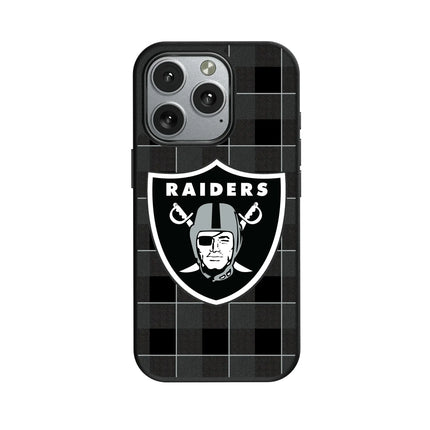 Las Vegas Raiders Plaid MagSafe Compatible Phone Case for Apple iPhone