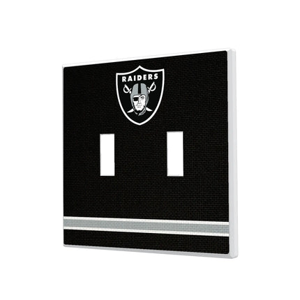 Las Vegas Raiders Stripe Hidden-Screw Light Switch Plate