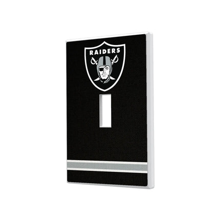 Las Vegas Raiders Stripe Hidden-Screw Light Switch Plate