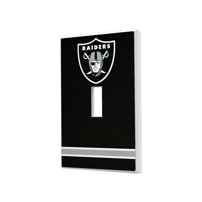 Las Vegas Raiders Stripe Hidden-Screw Light Switch Plate