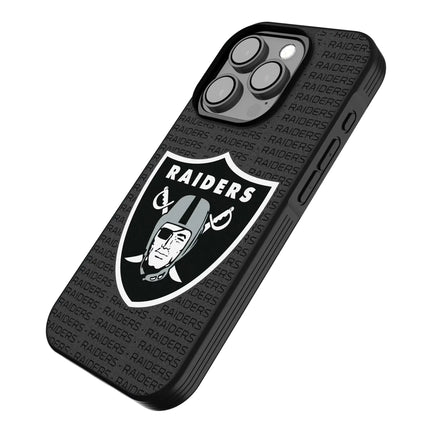 Las Vegas Raiders Text Backdrop Bump Phone Case for Apple iPhone