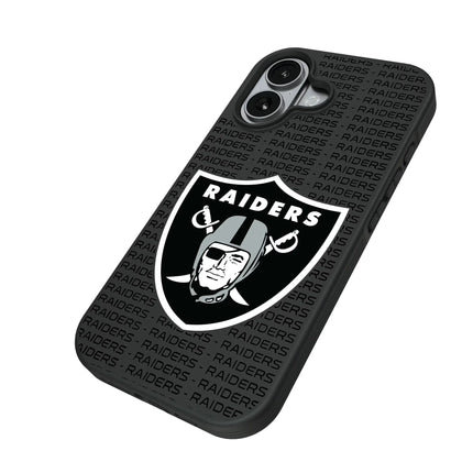 Las Vegas Raiders Text Backdrop Bump Phone Case for Apple iPhone