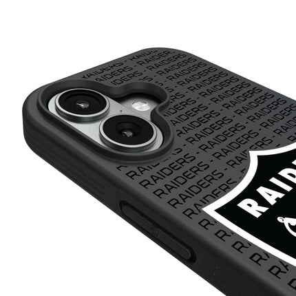 Las Vegas Raiders Text Backdrop Bump Phone Case for Apple iPhone