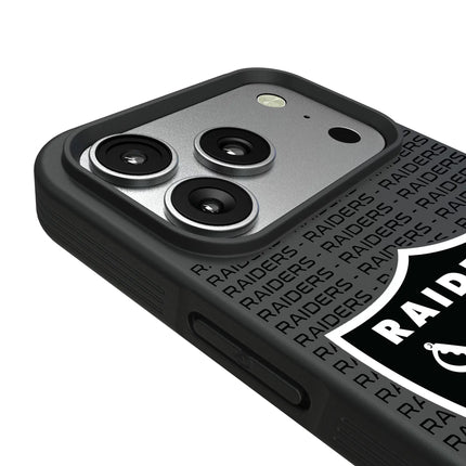 Las Vegas Raiders Text Backdrop Bump Phone Case for Apple iPhone