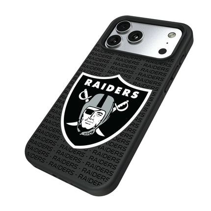 Las Vegas Raiders Text Backdrop Bump Phone Case for Apple iPhone