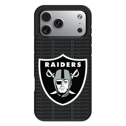 Las Vegas Raiders Text Backdrop Bump Phone Case for Apple iPhone