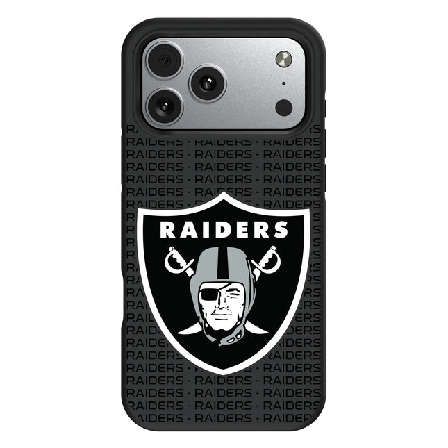 Las Vegas Raiders Text Backdrop Bump Phone Case for Apple iPhone