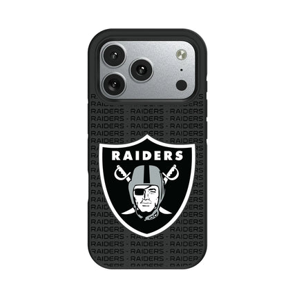 Las Vegas Raiders Text Backdrop Bump Phone Case for Apple iPhone