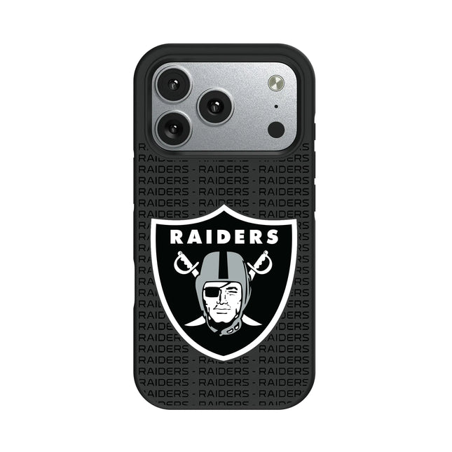 Las Vegas Raiders Text Backdrop Bump Phone Case for Apple iPhone