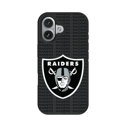 Las Vegas Raiders Text Backdrop Bump Phone Case for Apple iPhone