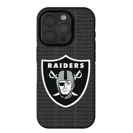 Las Vegas Raiders Text Backdrop Bump Phone Case for Apple iPhone